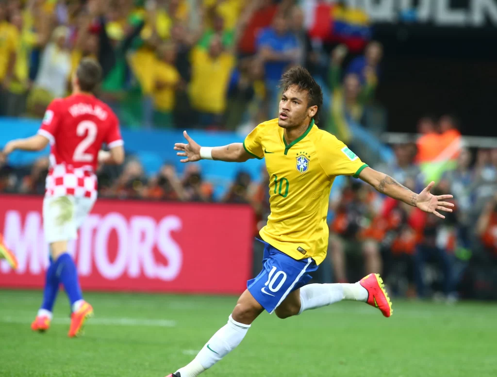 Neymar primeira aparição foi em 2014, no Brasil